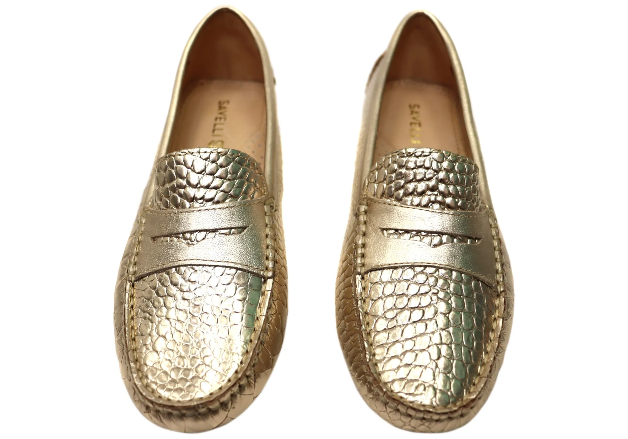 Savelli Stephanie Damen Komfort Loafer Schuhe aus Leder Hergestellt in Brasilien Savelli Schuhe