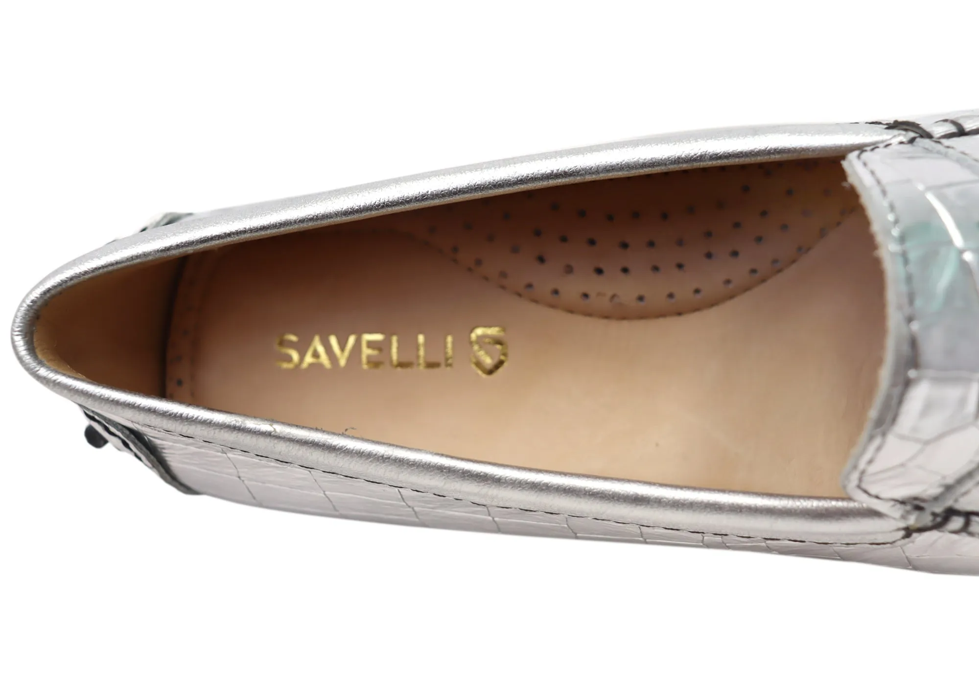 Savelli Stephanie Damen Komfort Loafer Schuhe aus Leder Hergestellt in Brasilien Savelli Schuhe