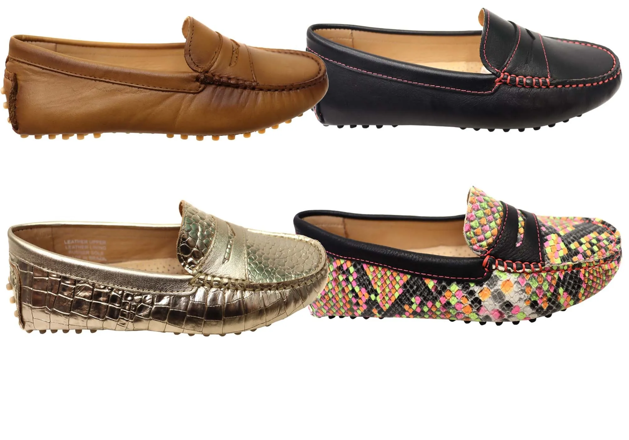 Savelli Stephanie Damen Komfort Loafer Schuhe aus Leder Hergestellt in Brasilien Savelli Schuhe