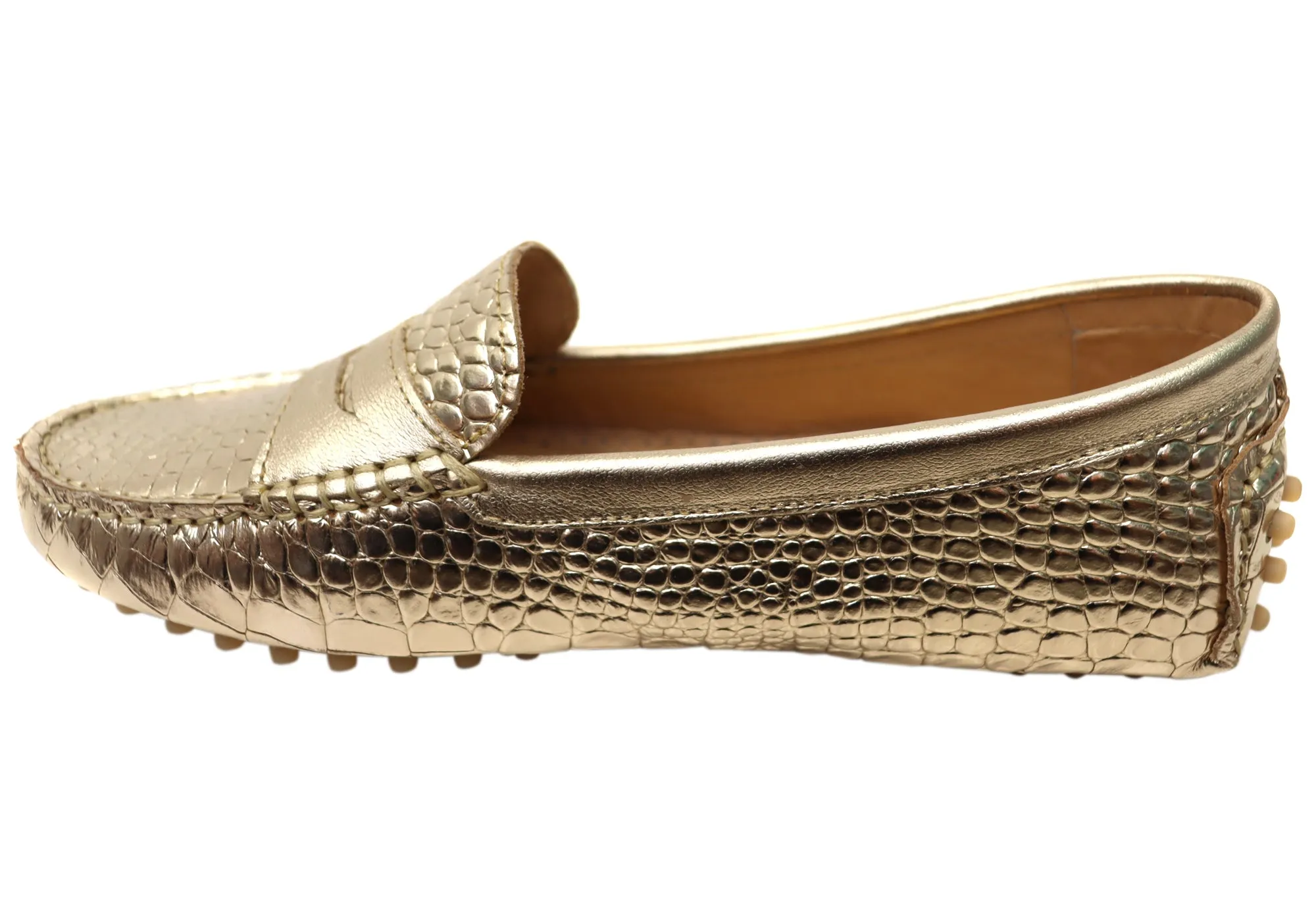 Savelli Stephanie Damen Komfort Loafer Schuhe aus Leder Hergestellt in Brasilien Savelli Schuhe