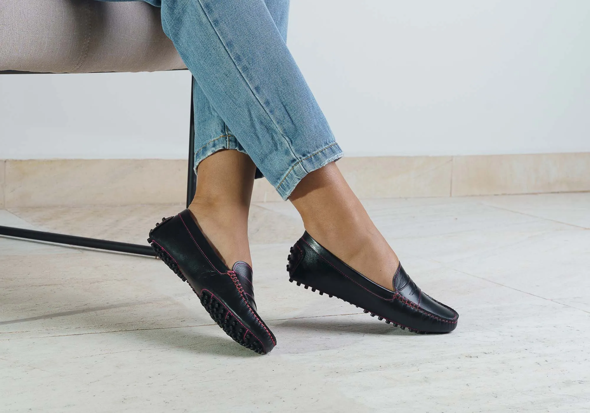 Savelli Stephanie Damen Komfort Loafer Schuhe aus Leder Hergestellt in Brasilien Savelli Schuhe