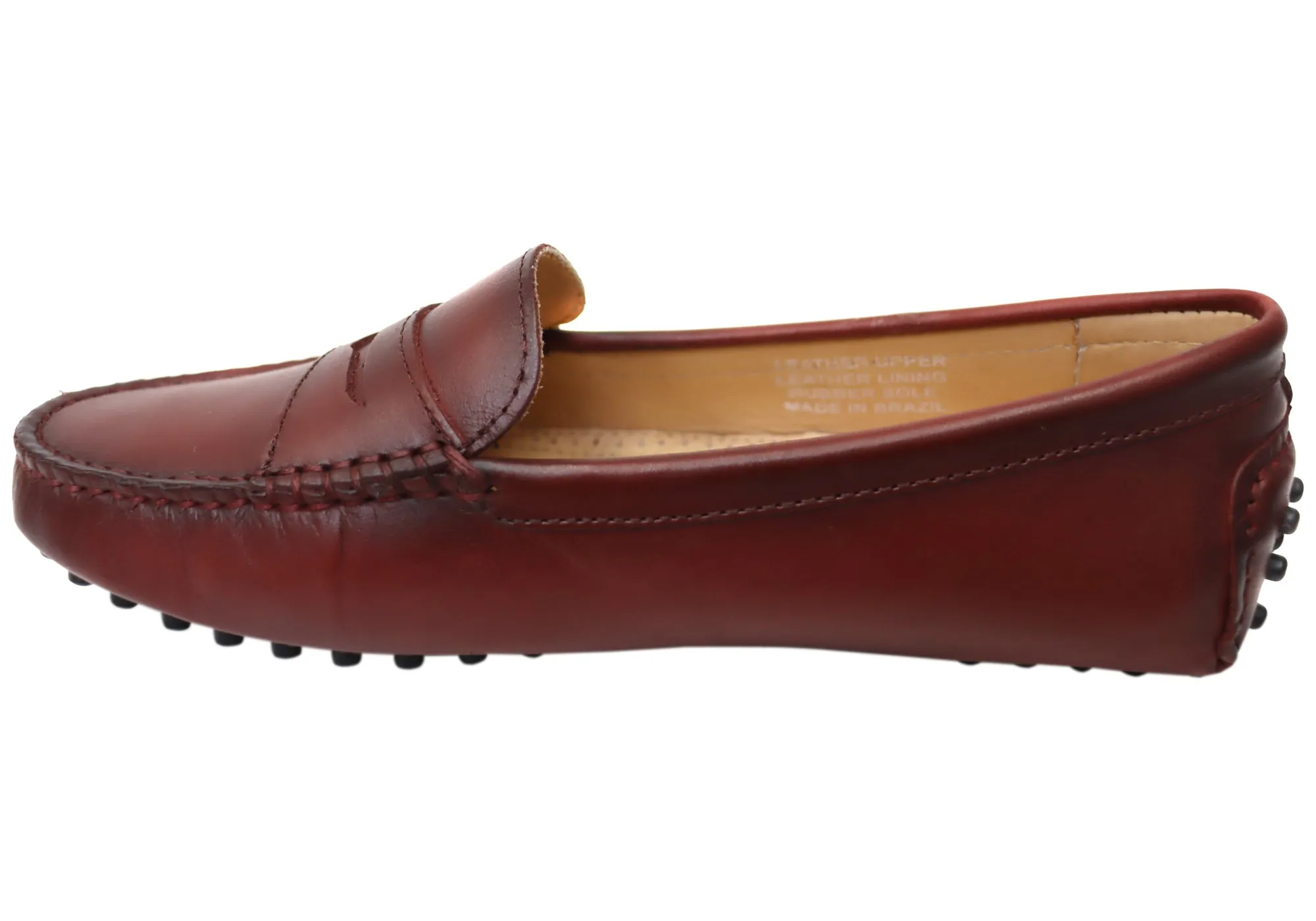 Savelli Stephanie Damen Komfort Loafer Schuhe aus Leder Hergestellt in Brasilien Savelli Schuhe