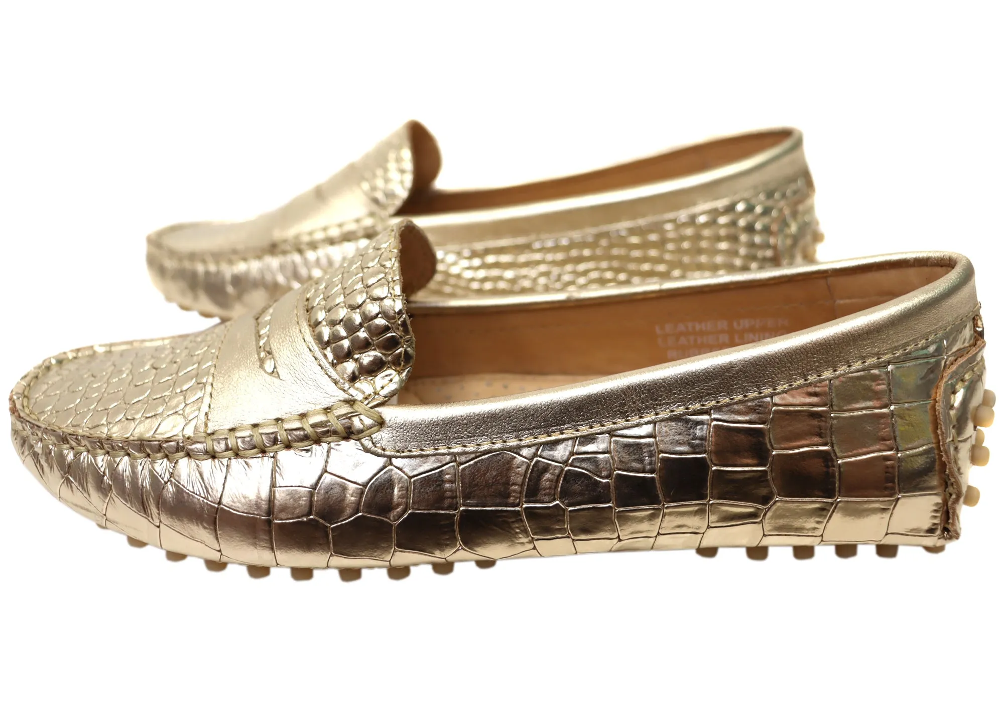 Savelli Stephanie Damen Komfort Loafer Schuhe aus Leder Hergestellt in Brasilien Savelli Schuhe