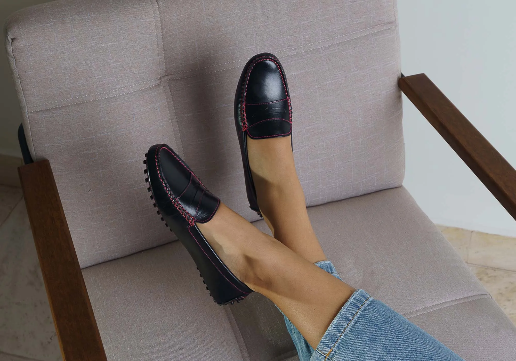 Savelli Stephanie Damen Komfort Loafer Schuhe aus Leder Hergestellt in Brasilien Savelli Schuhe