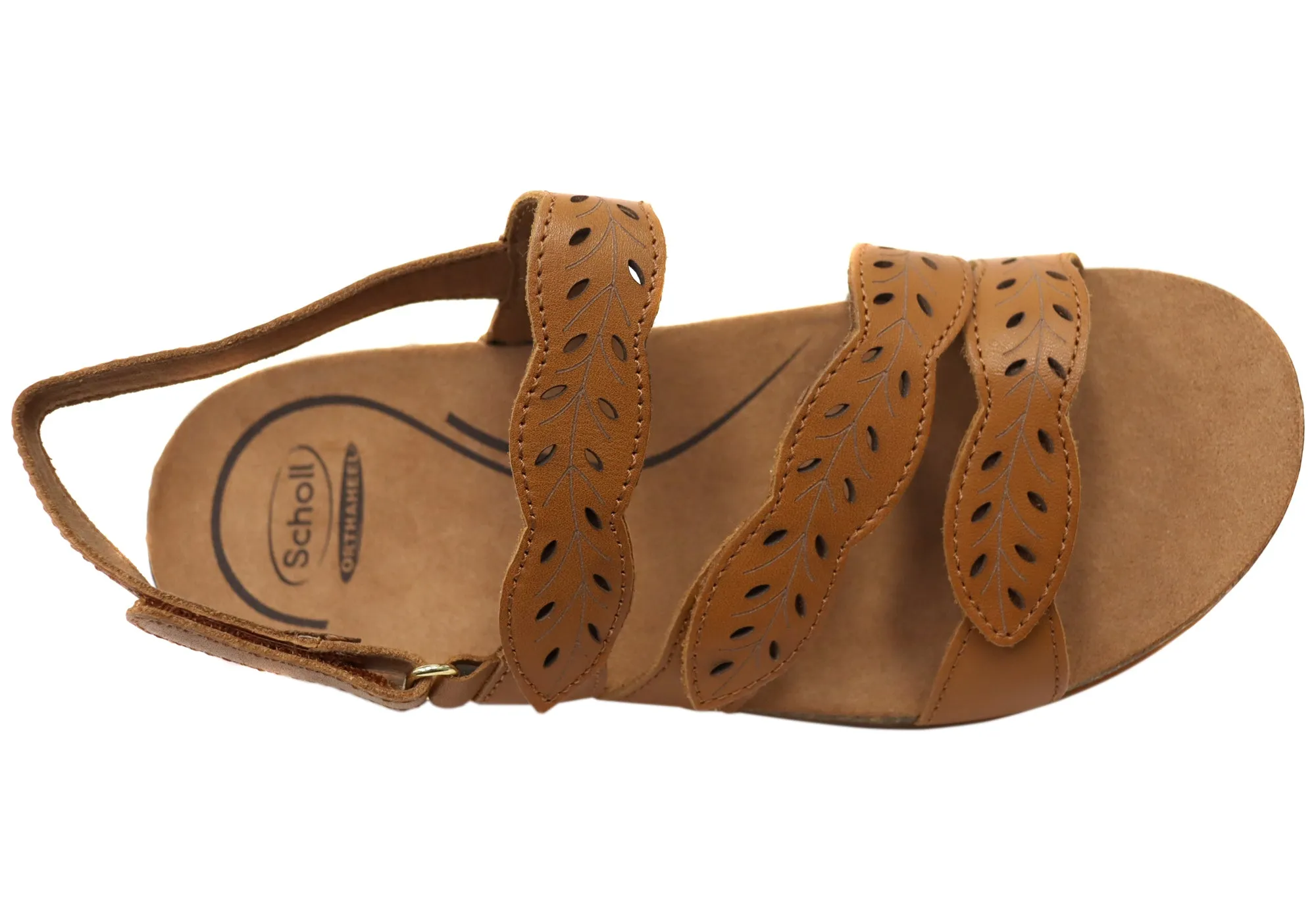 Scholl Orthaheel Able II Damen Bequeme Unterstützende Ledersandalen Scholl Orthaheel Schuhe