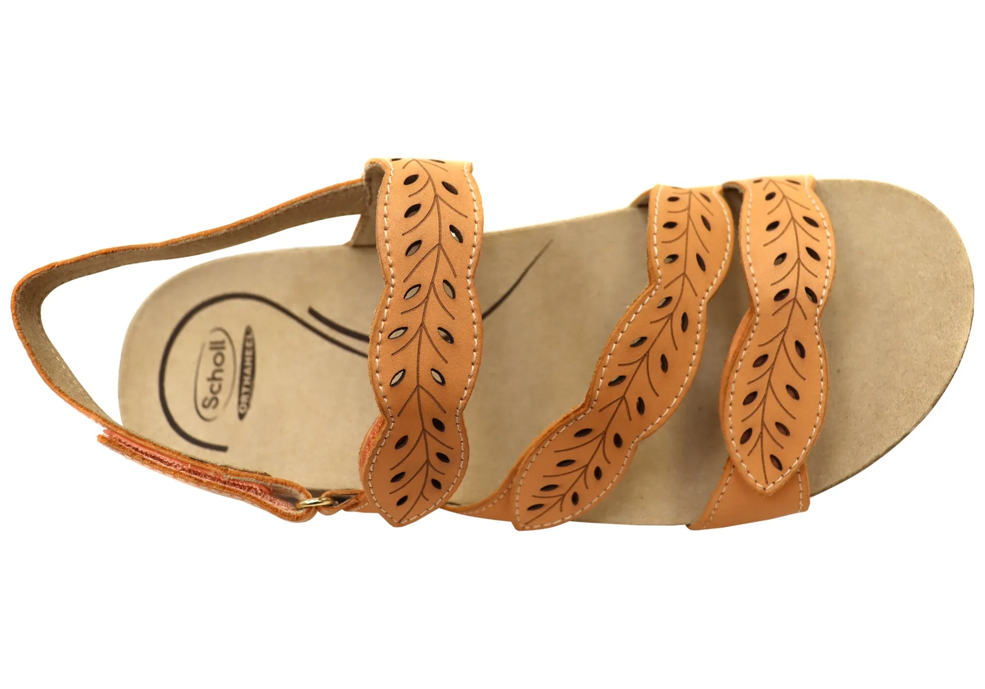 Scholl Orthaheel Able II Damen Bequeme Unterstützende Ledersandalen Scholl Orthaheel Schuhe