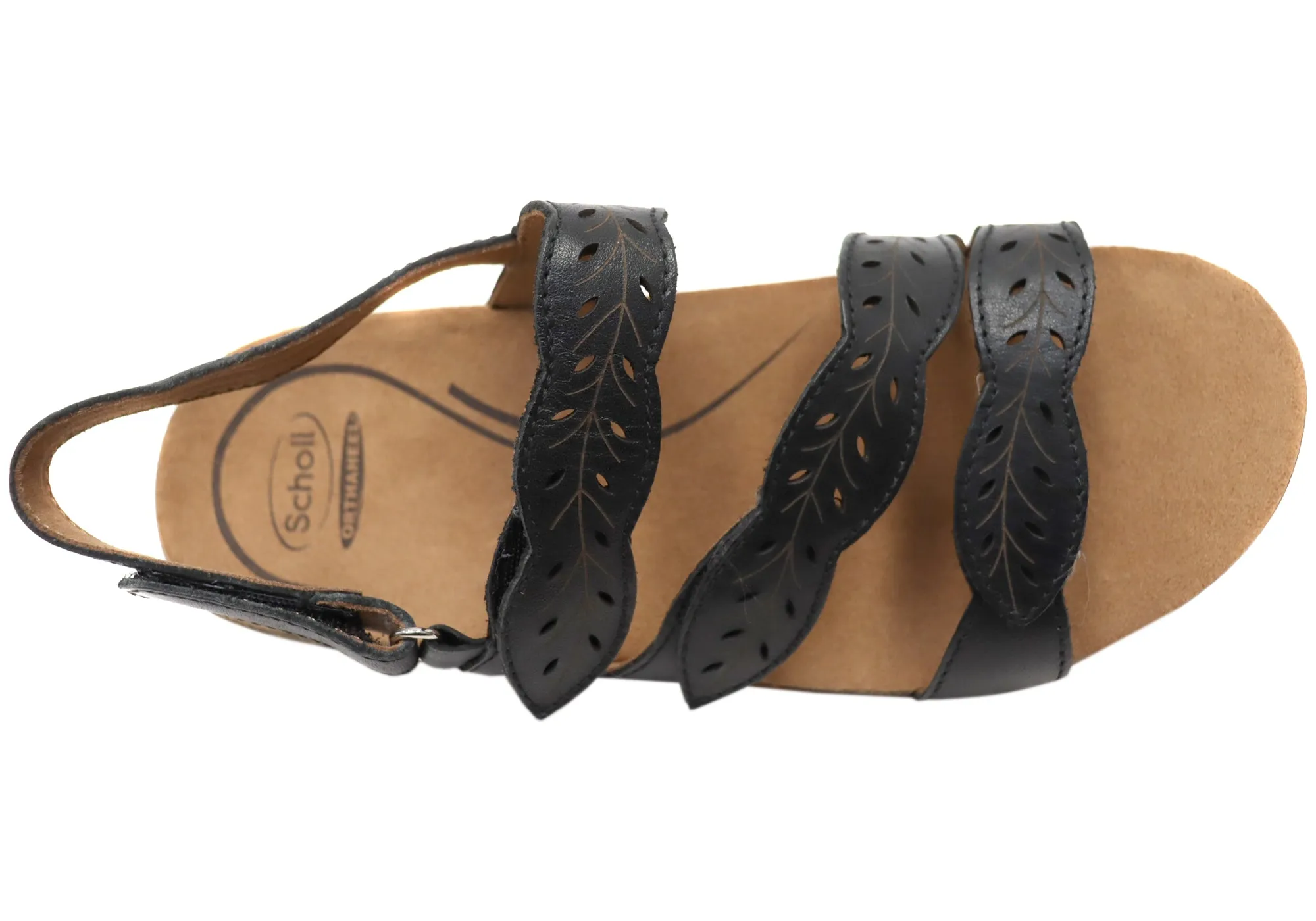 Scholl Orthaheel Able II Damen Bequeme Unterstützende Ledersandalen Scholl Orthaheel Schuhe