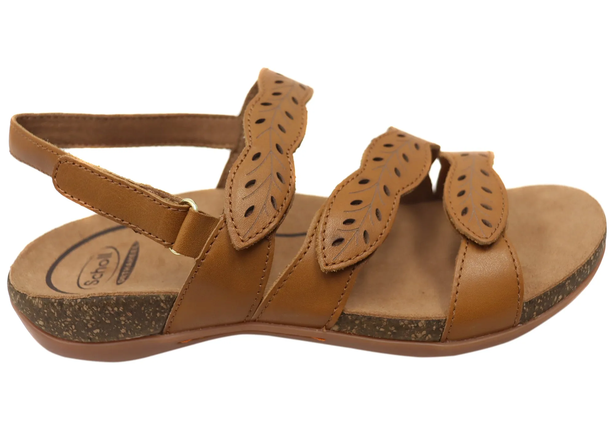 Scholl Orthaheel Able II Damen Bequeme Unterstützende Ledersandalen Scholl Orthaheel Schuhe