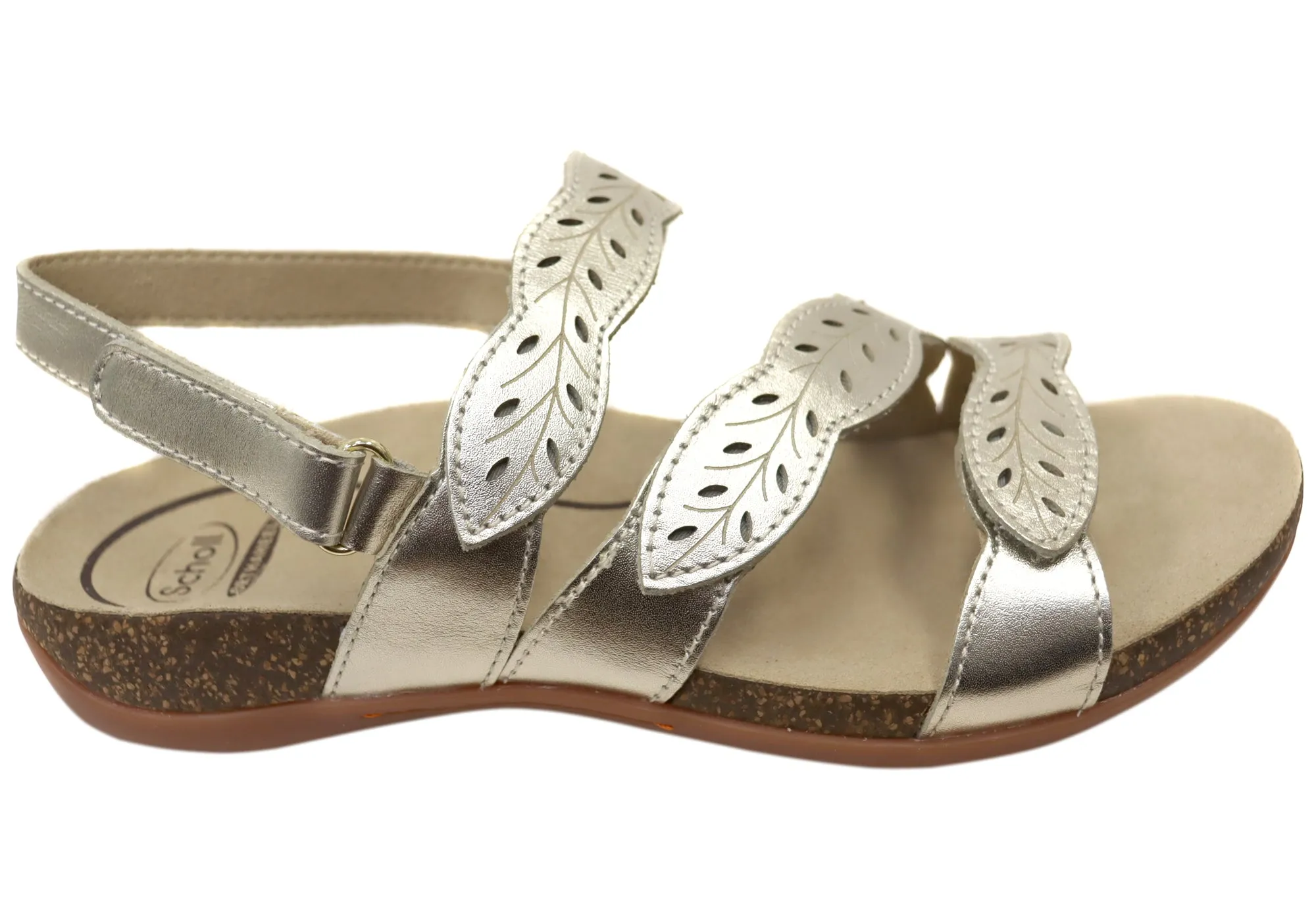 Scholl Orthaheel Able II Damen Bequeme Unterstützende Ledersandalen Scholl Orthaheel Schuhe