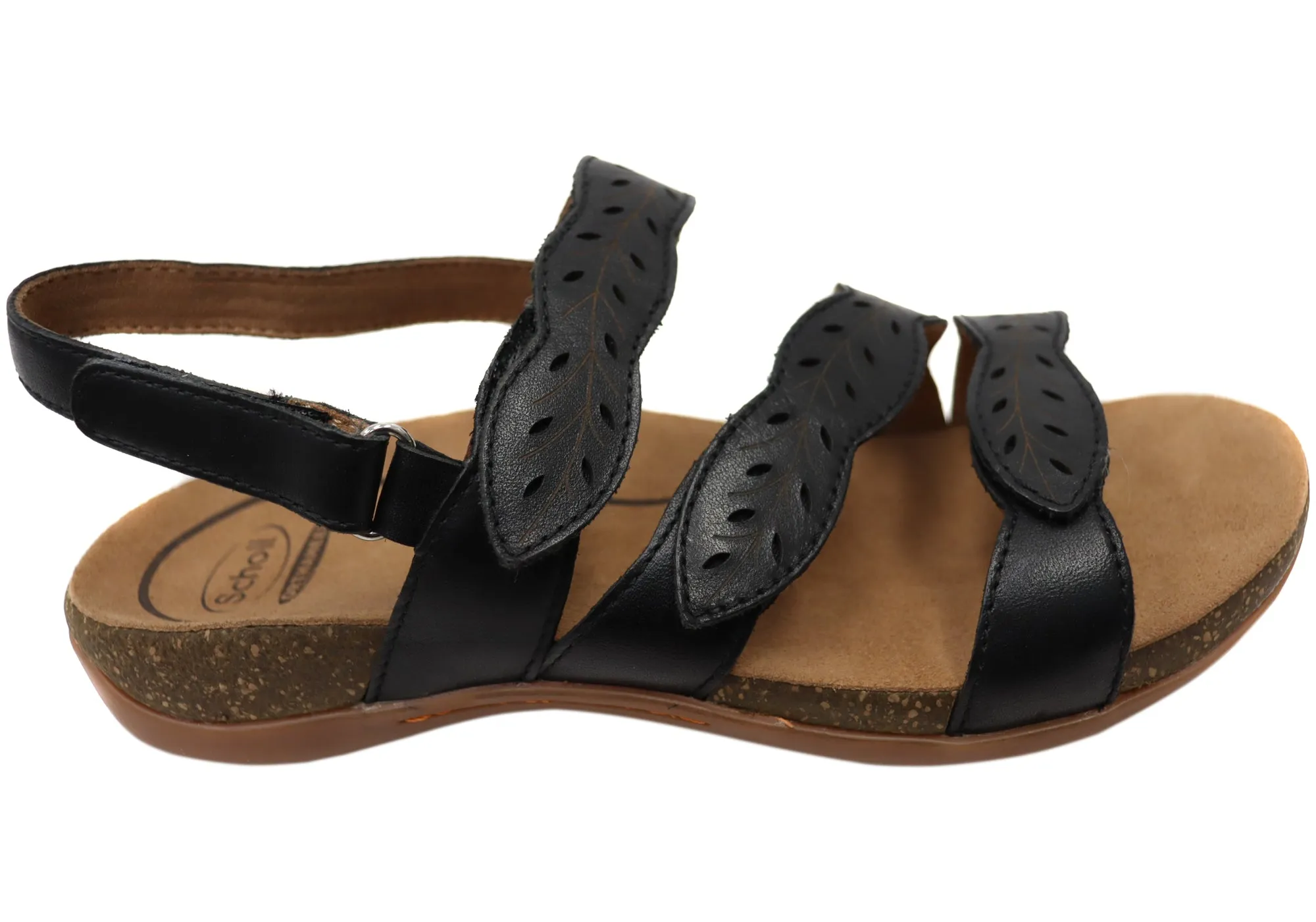 Scholl Orthaheel Able II Damen Bequeme Unterstützende Ledersandalen Scholl Orthaheel Schuhe