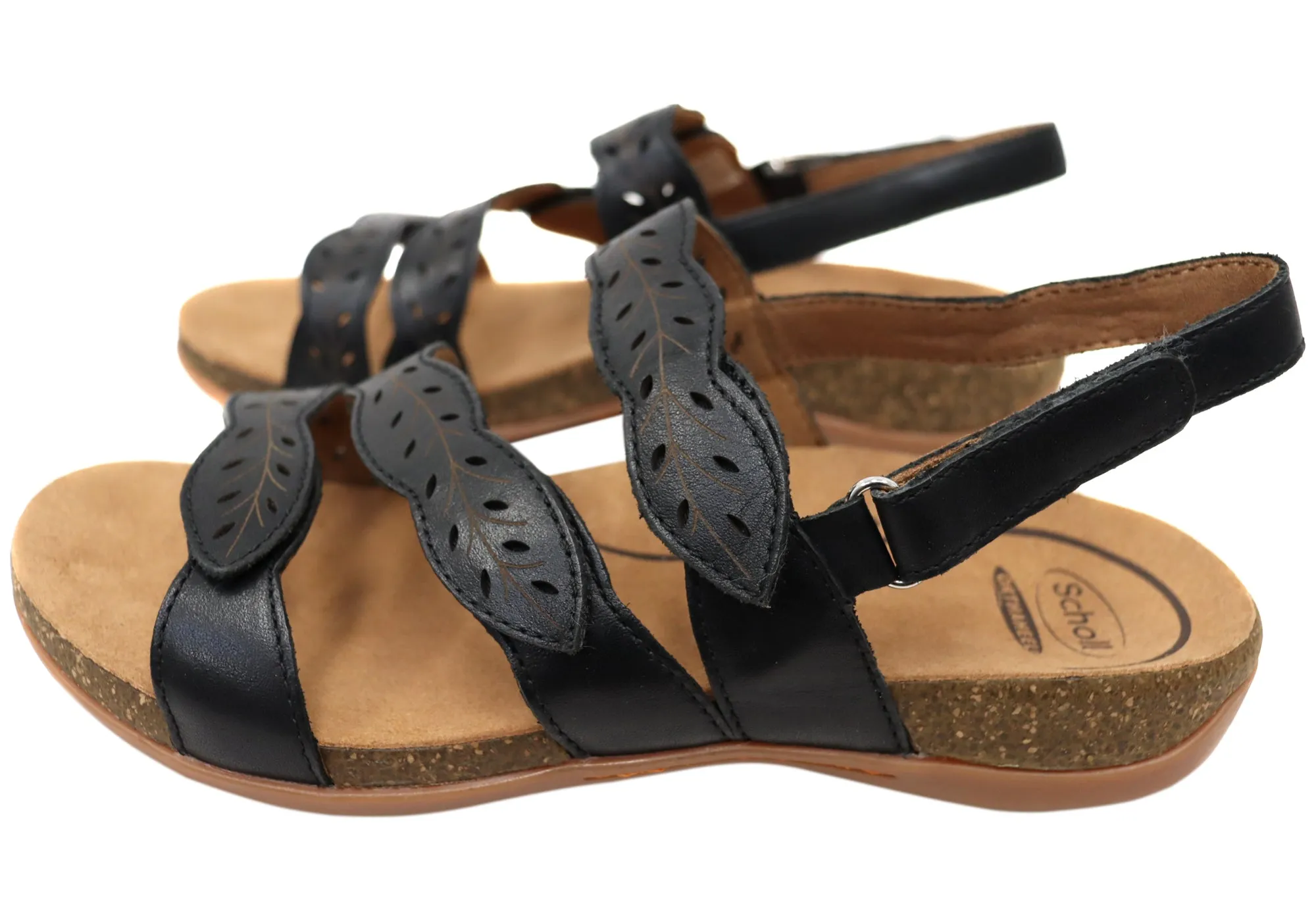 Scholl Orthaheel Able II Damen Bequeme Unterstützende Ledersandalen Scholl Orthaheel Schuhe