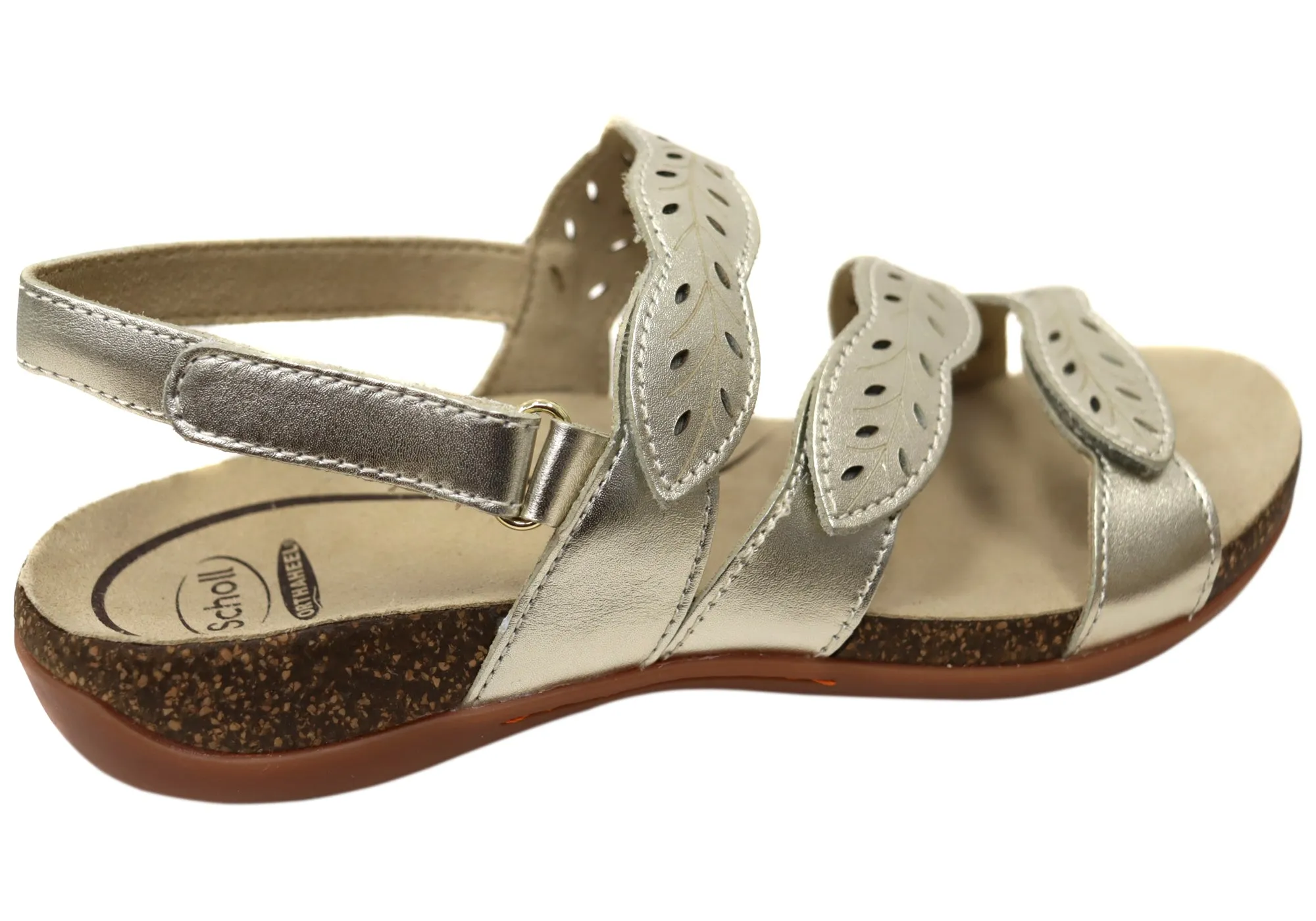 Scholl Orthaheel Able II Damen Bequeme Unterstützende Ledersandalen Scholl Orthaheel Schuhe