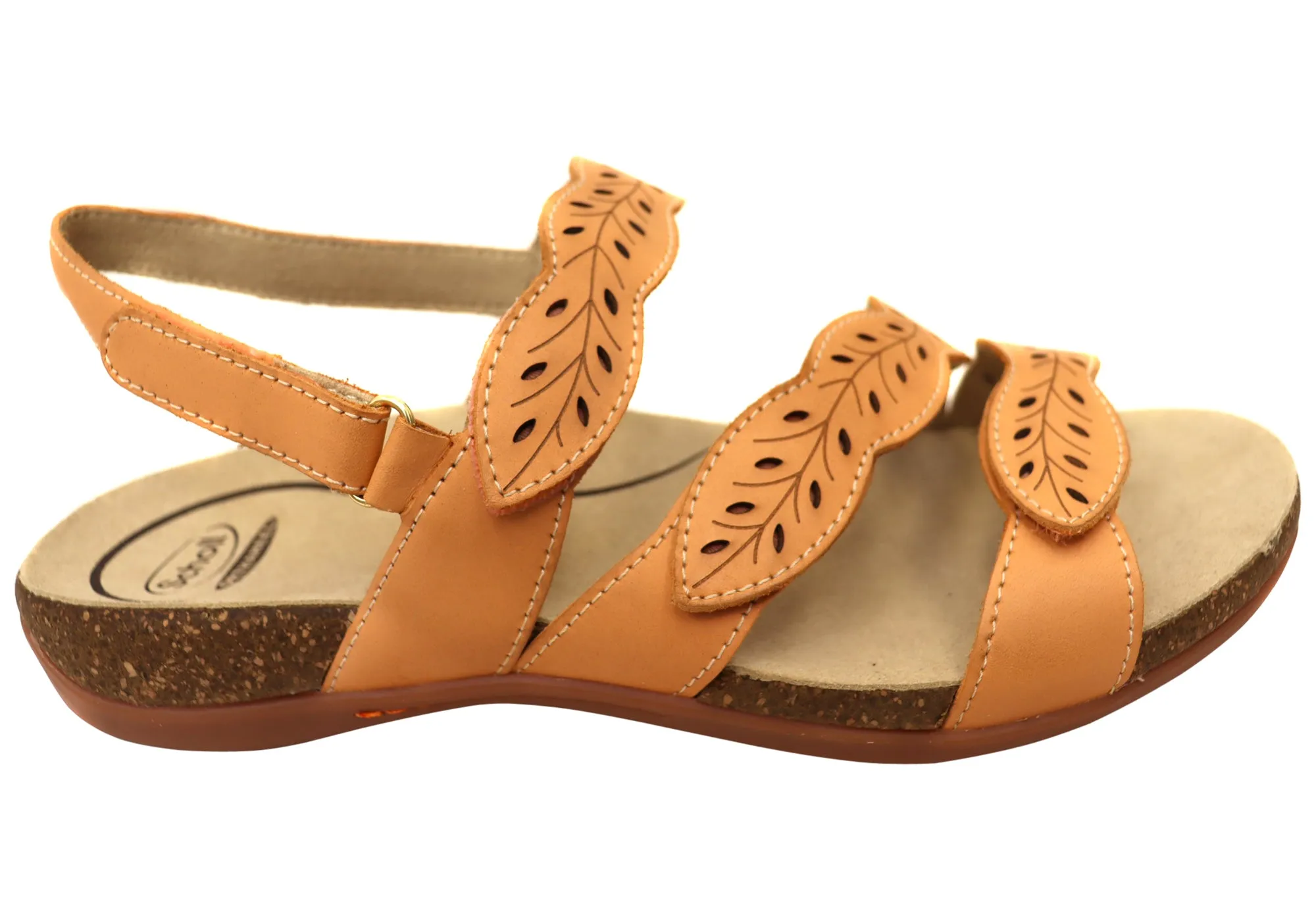 Scholl Orthaheel Able II Damen Bequeme Unterstützende Ledersandalen Scholl Orthaheel Schuhe