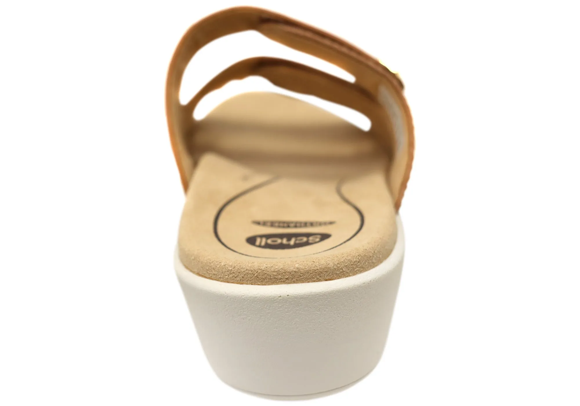 Scholl Orthaheel Tali Damen Bequeme Leder-Slides Sandalen Scholl Orthaheel Schuhe