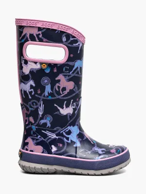Schuhe Bogs Kinder-Regenstiefel Rodeo Pferde
