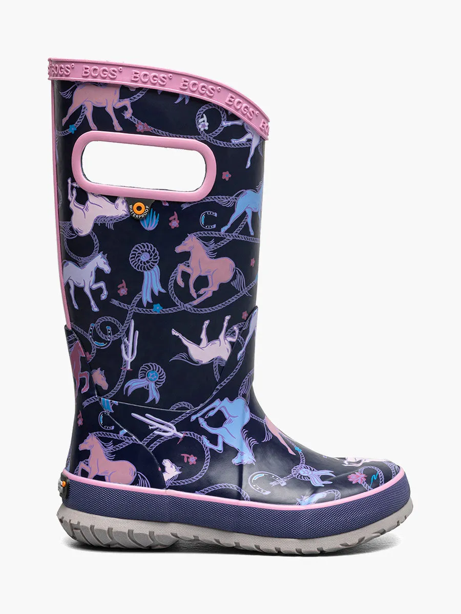 Schuhe Bogs Kinder-Regenstiefel Rodeo Pferde