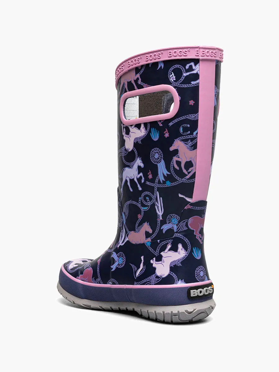 Schuhe Bogs Kinder-Regenstiefel Rodeo Pferde