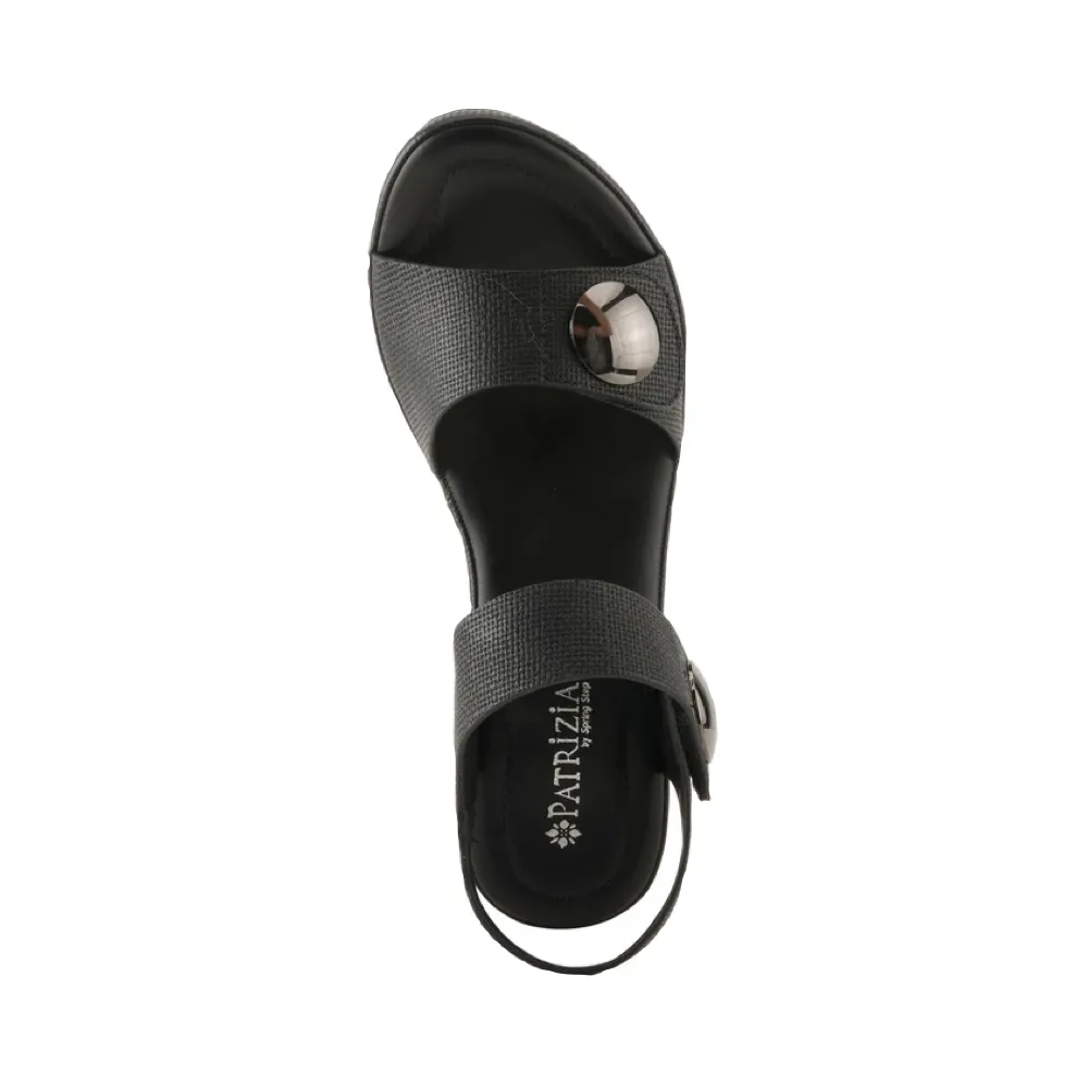 Spring Step Damen Dade Geflochtene Sandale mit Absatz in Schwarz
