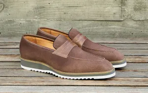 Suede Slip-On Penny Loafer Mokka