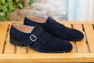 Geschmeidiger Wildleder-Slip-On-Schuh Schwarz