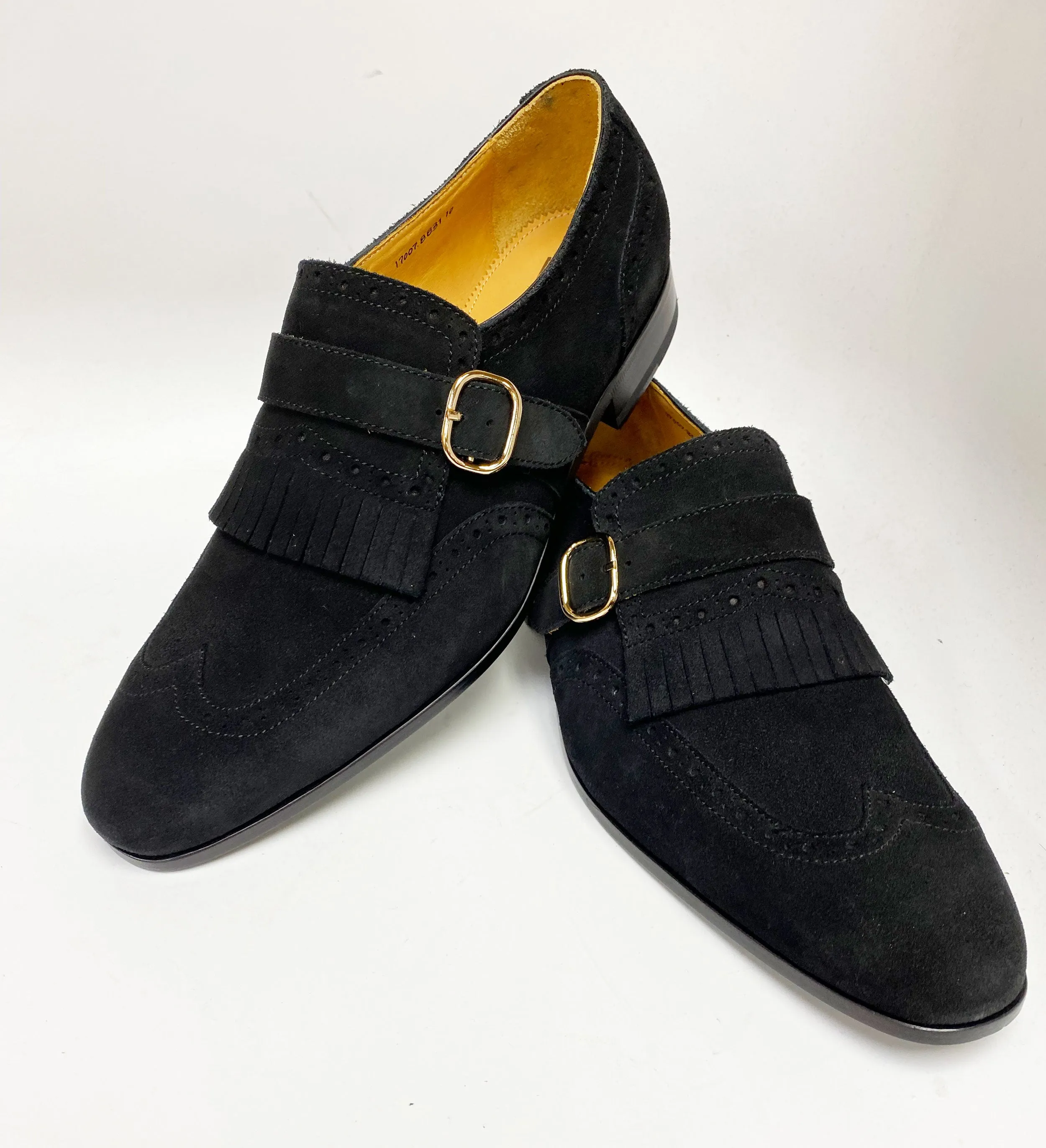 Geschmeidiger Wildleder-Slip-On-Schuh Schwarz
