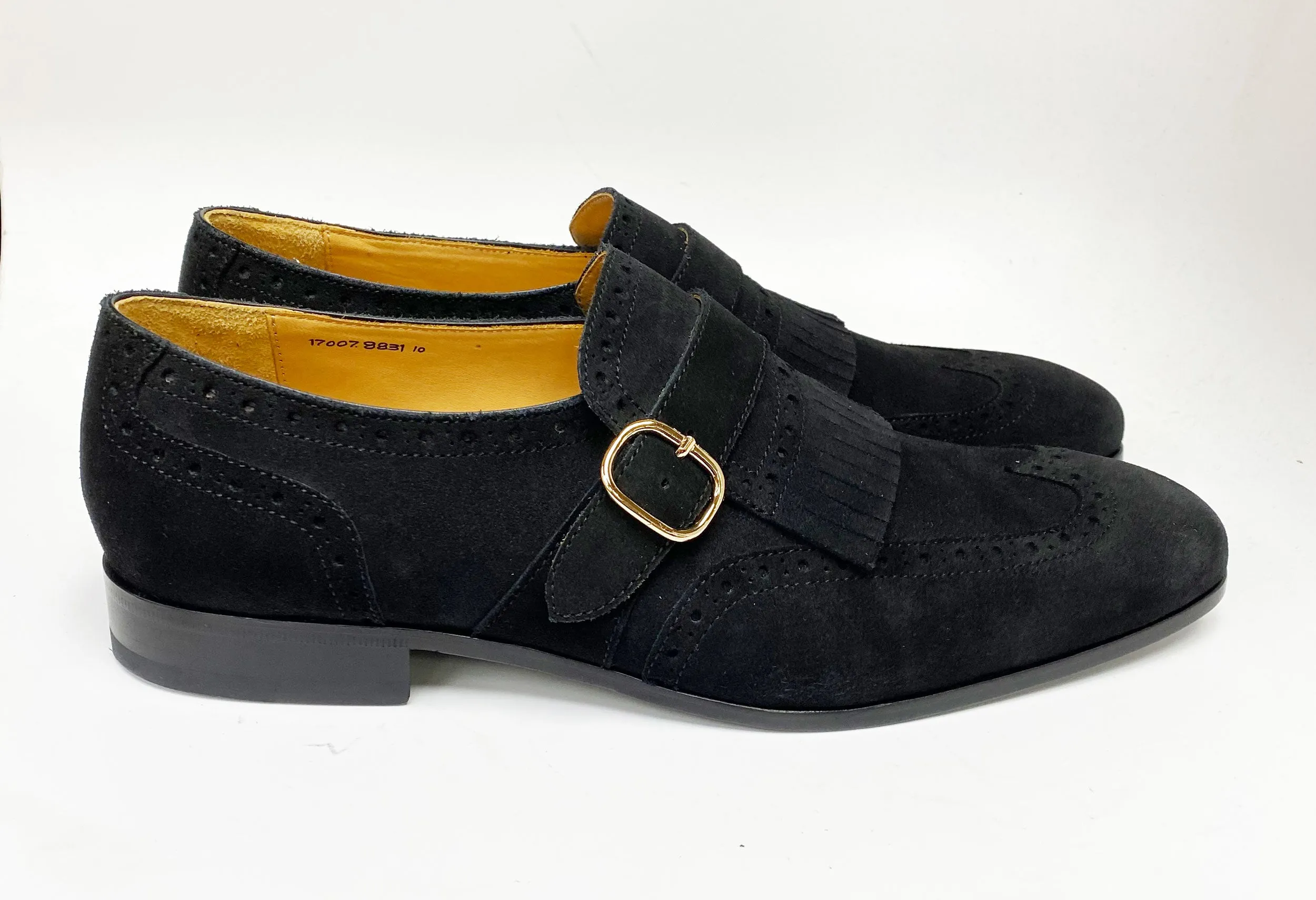Geschmeidiger Wildleder-Slip-On-Schuh Schwarz
