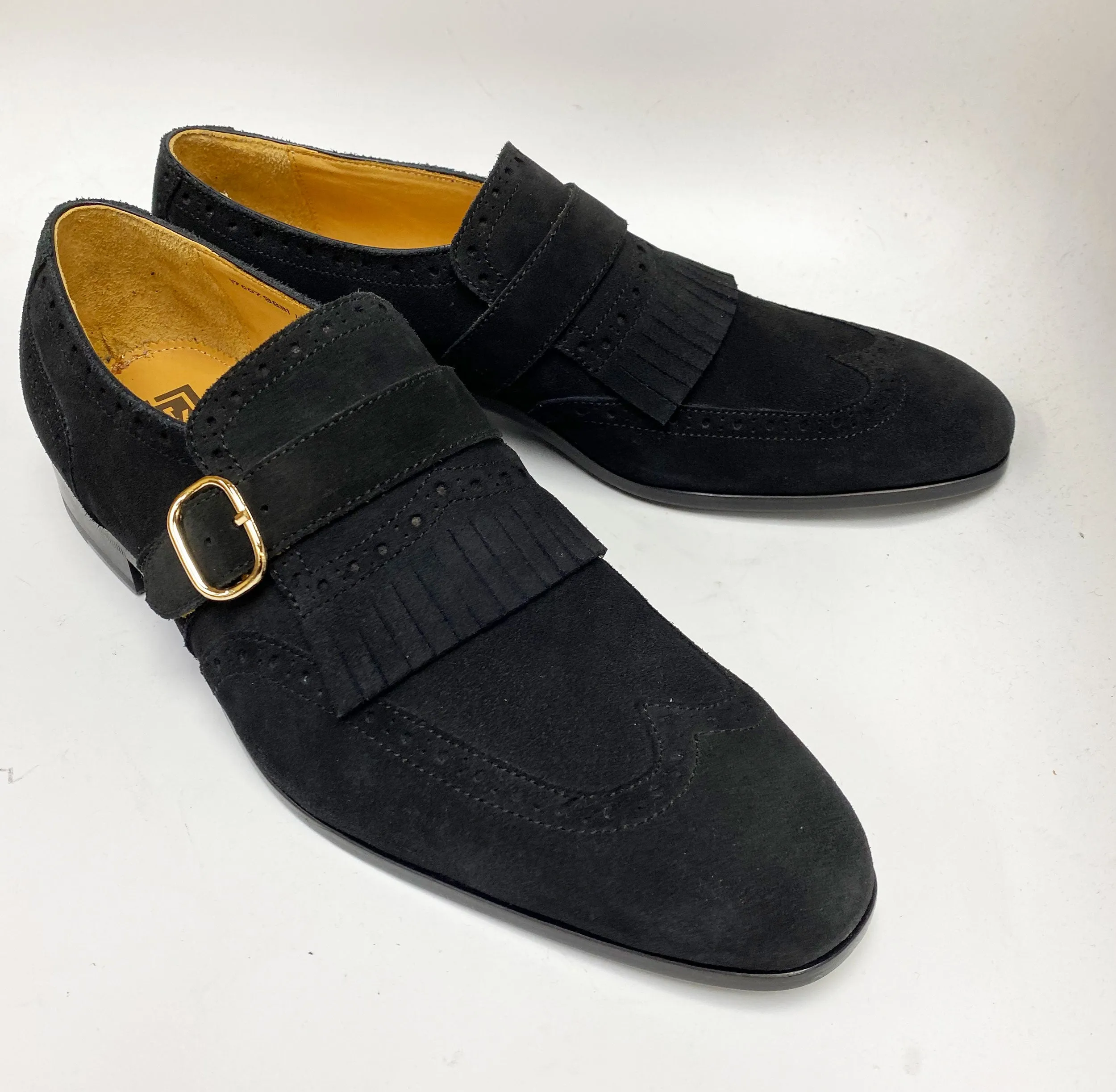 Geschmeidiger Wildleder-Slip-On-Schuh Schwarz