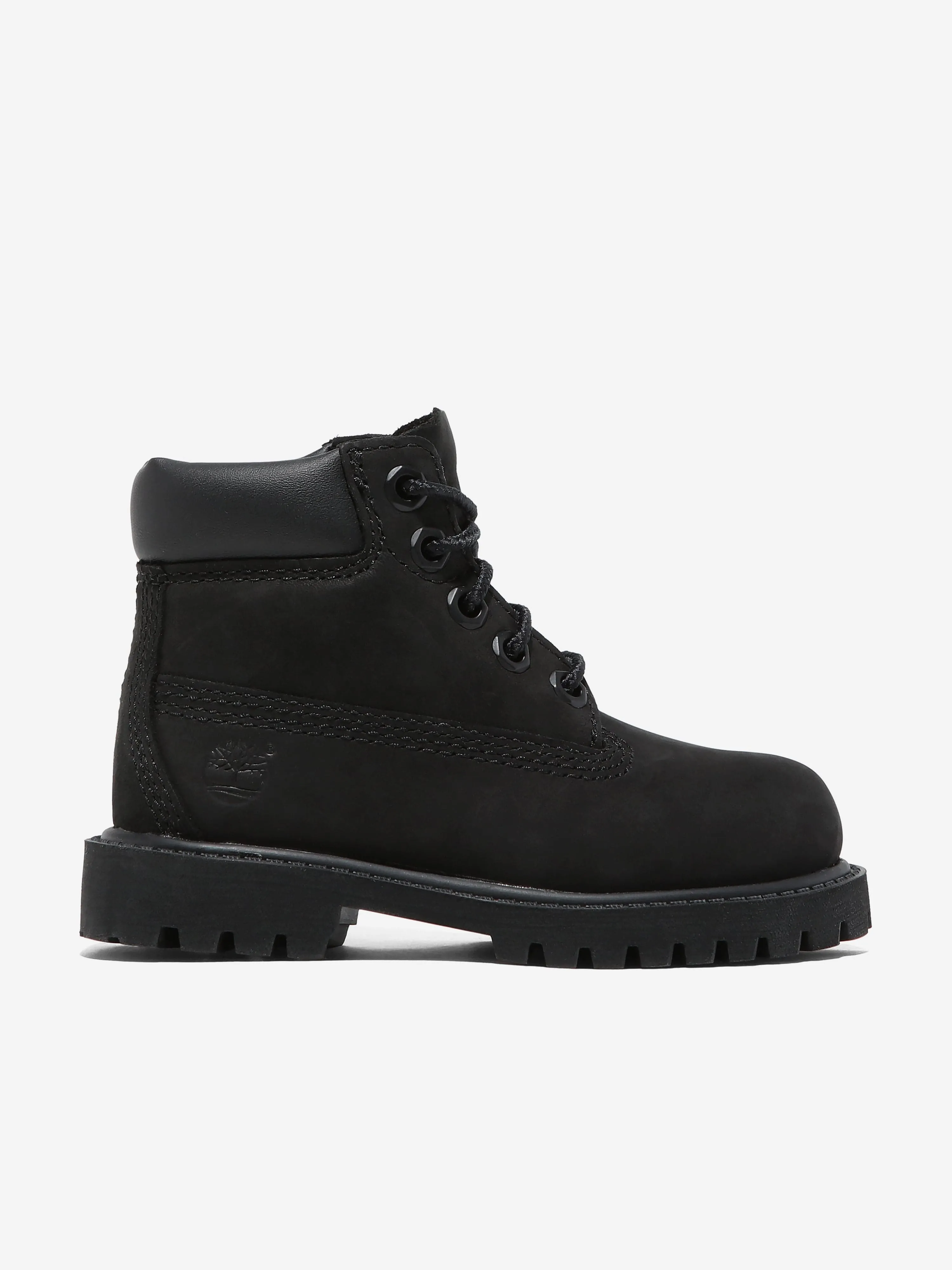 Timberland Kids 6-Zoll wasserdichte Schnürstiefel in Schwarz