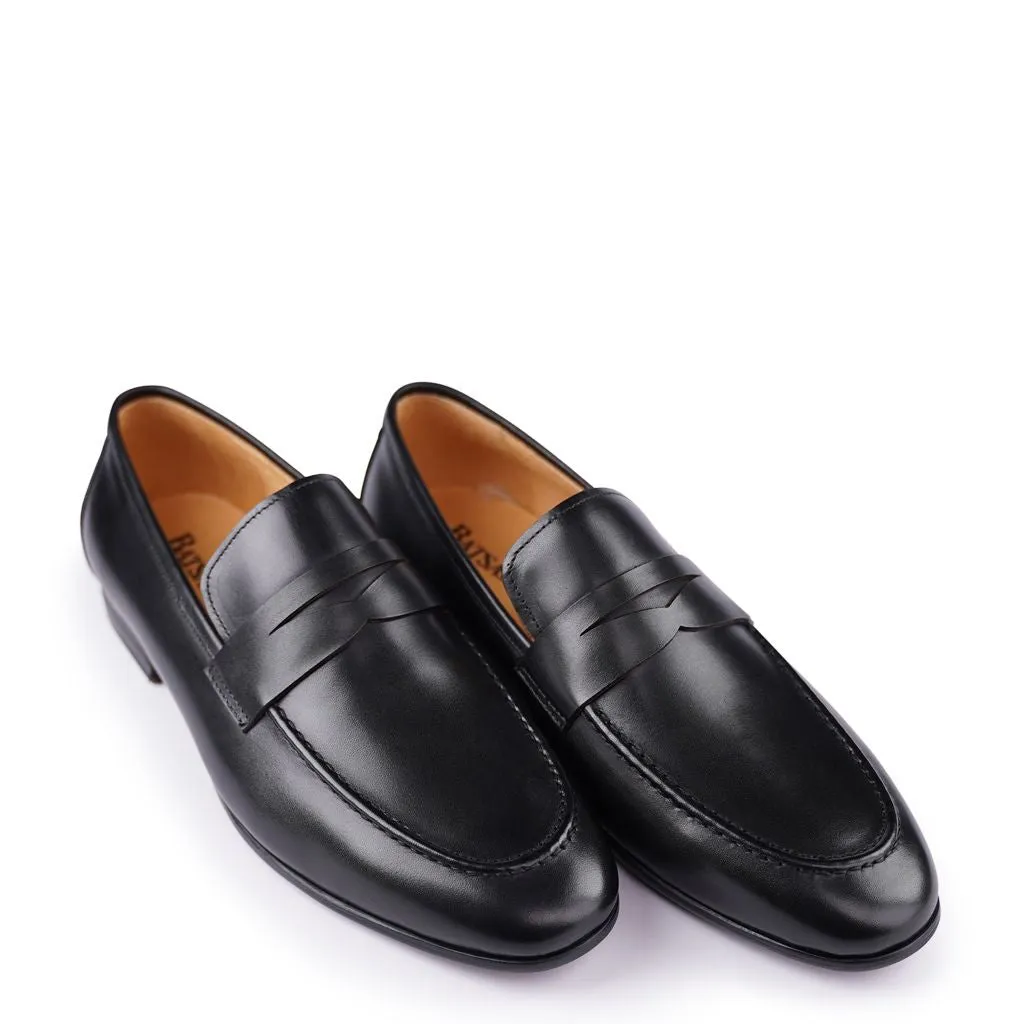 Trent Loafer aus schwarzem Kalbsleder