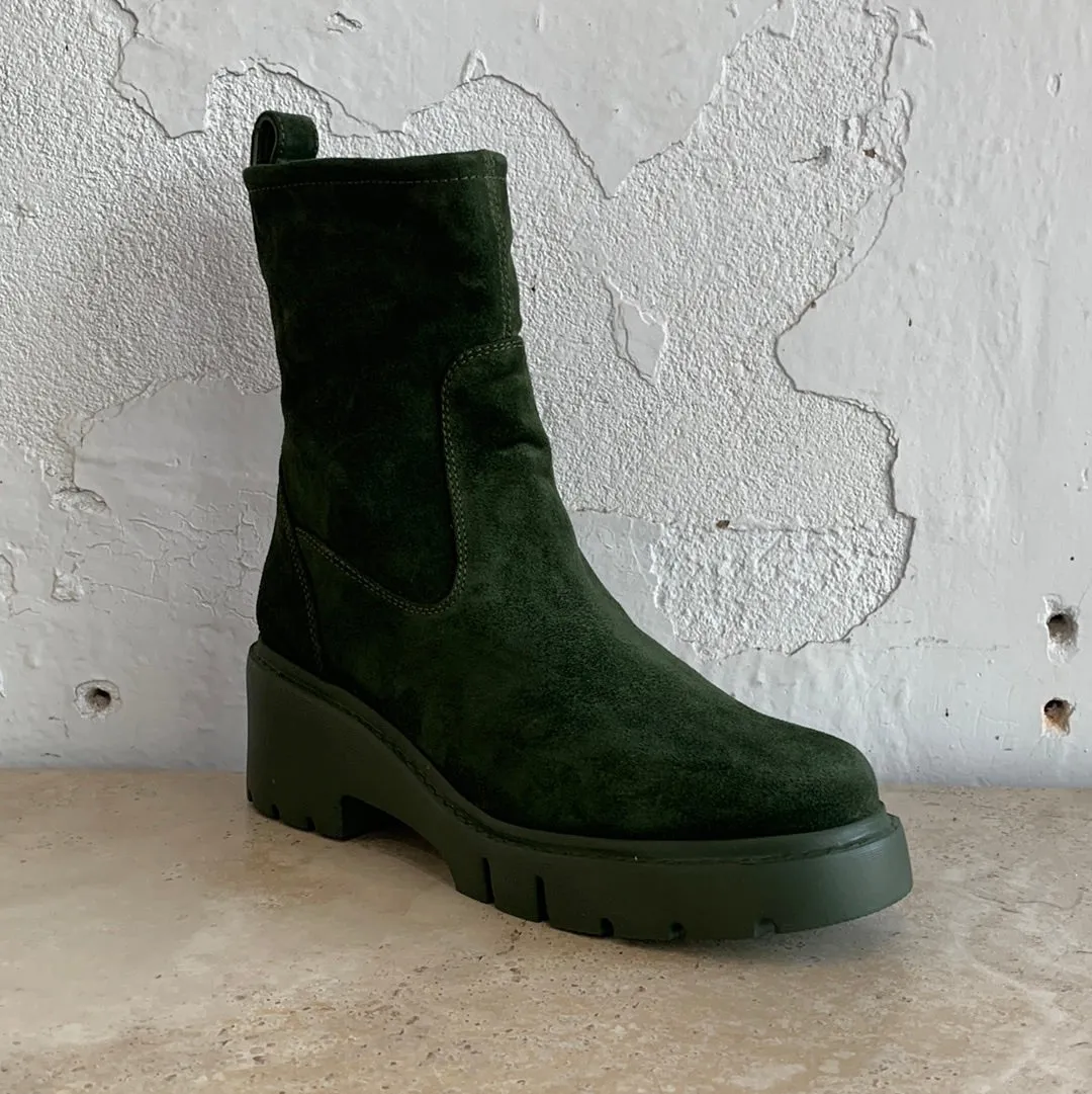 Unisa Jofo Grüne Wildleder Schuhe_Unisa