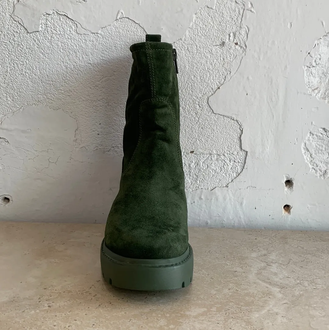 Unisa Jofo Grüne Wildleder Schuhe_Unisa