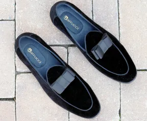 Samt Loafer Schwarz Formal
