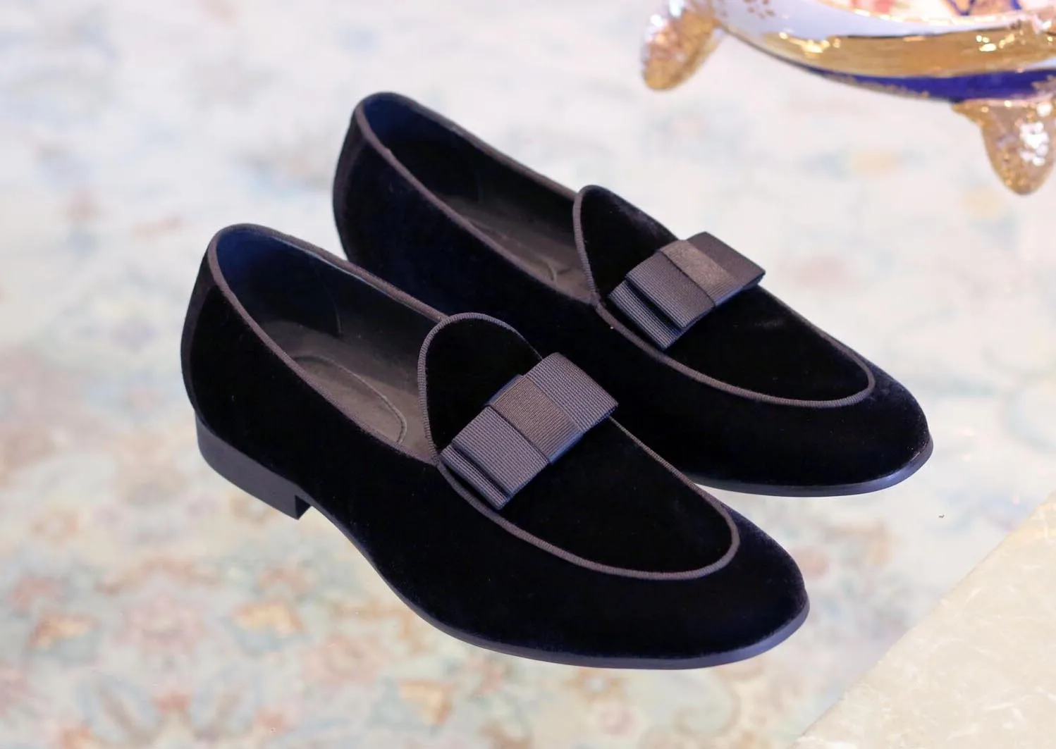 Samt Loafer Schwarz Formal