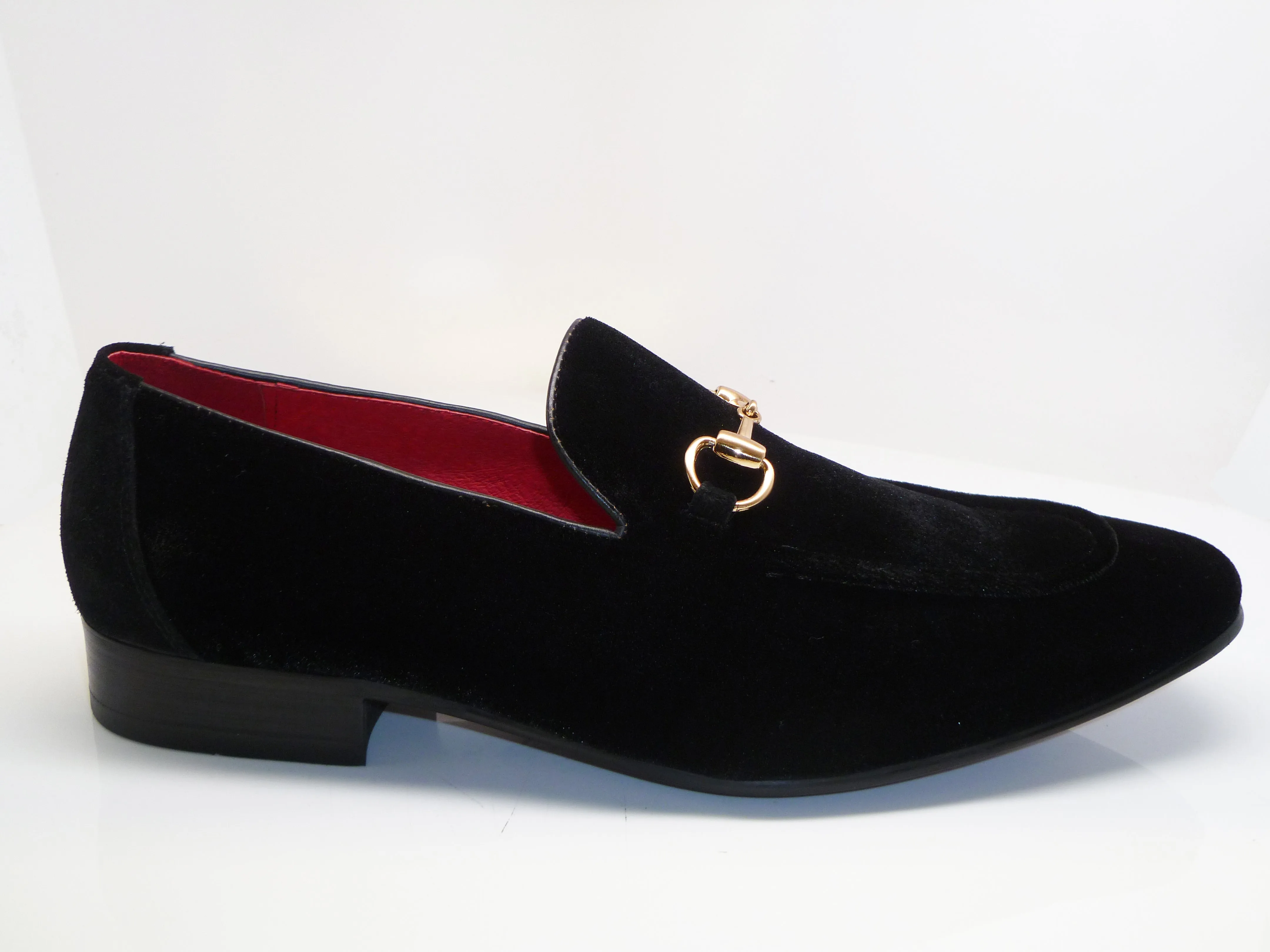 Samtschlupfer Loafer Schwarz