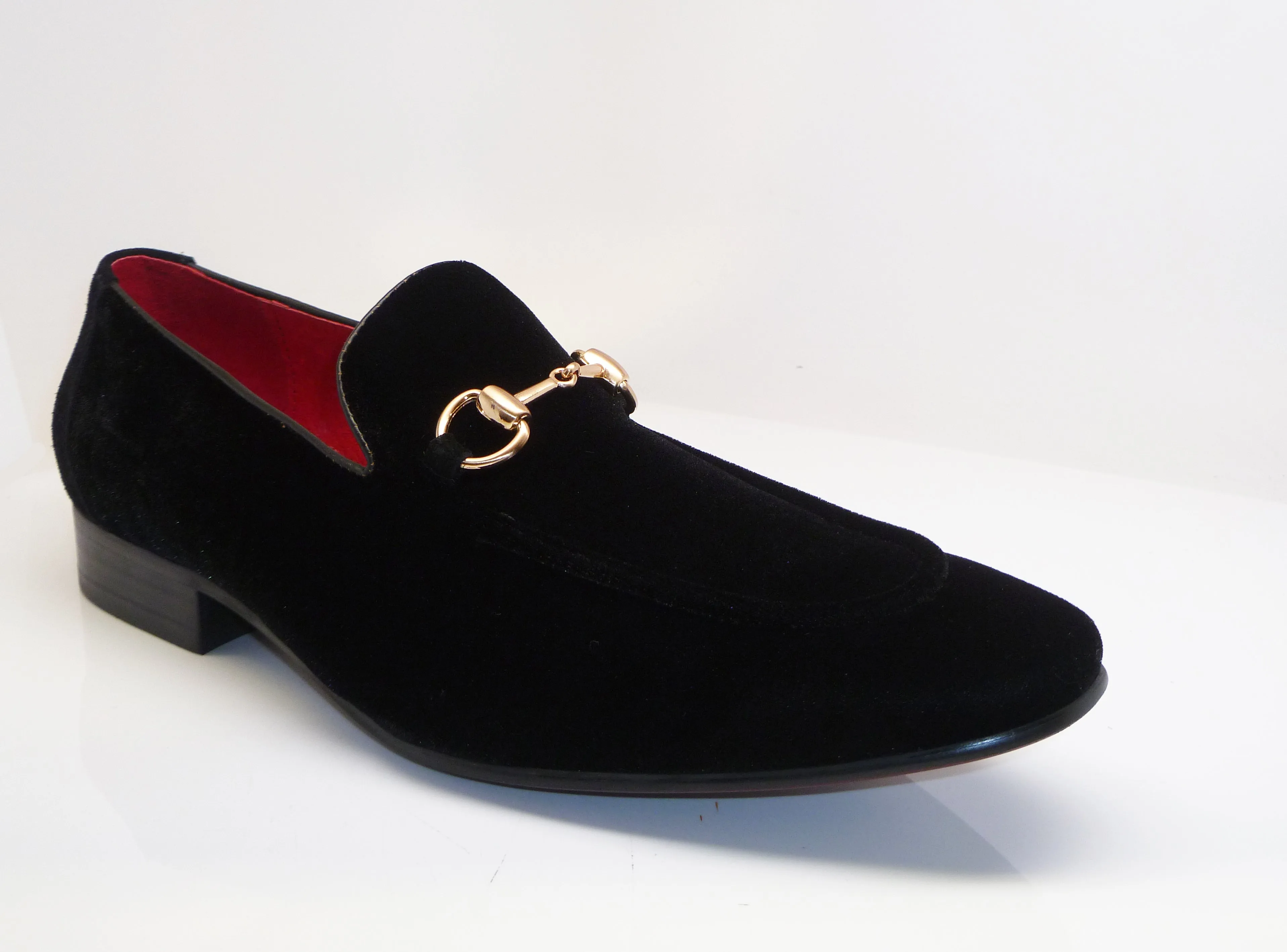 Samtschlupfer Loafer Schwarz