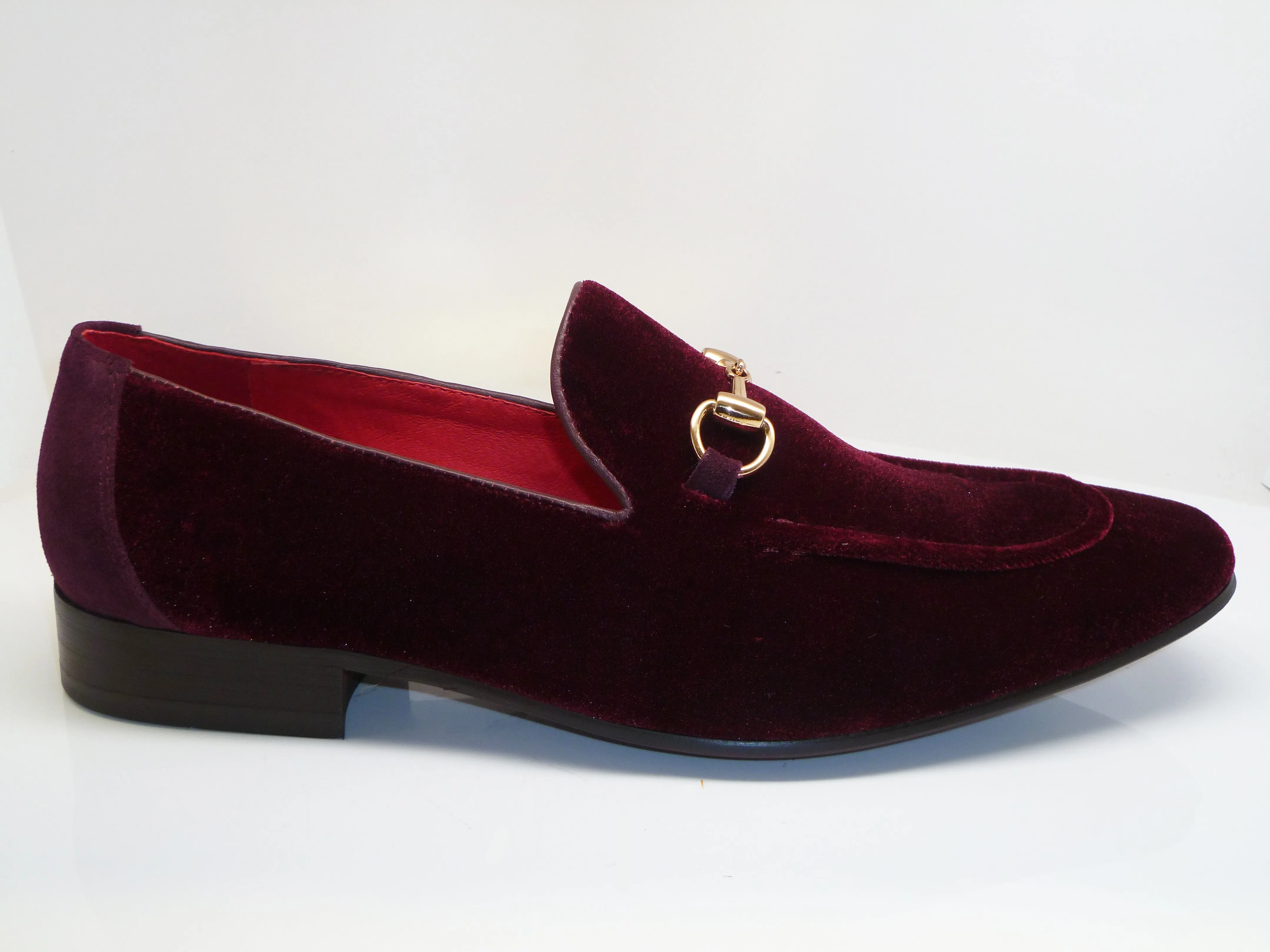 Samtschlupfer Loafer Burgunder