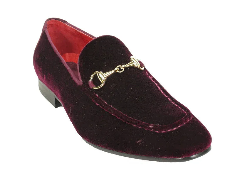 Samtschlupfer Loafer Burgunder