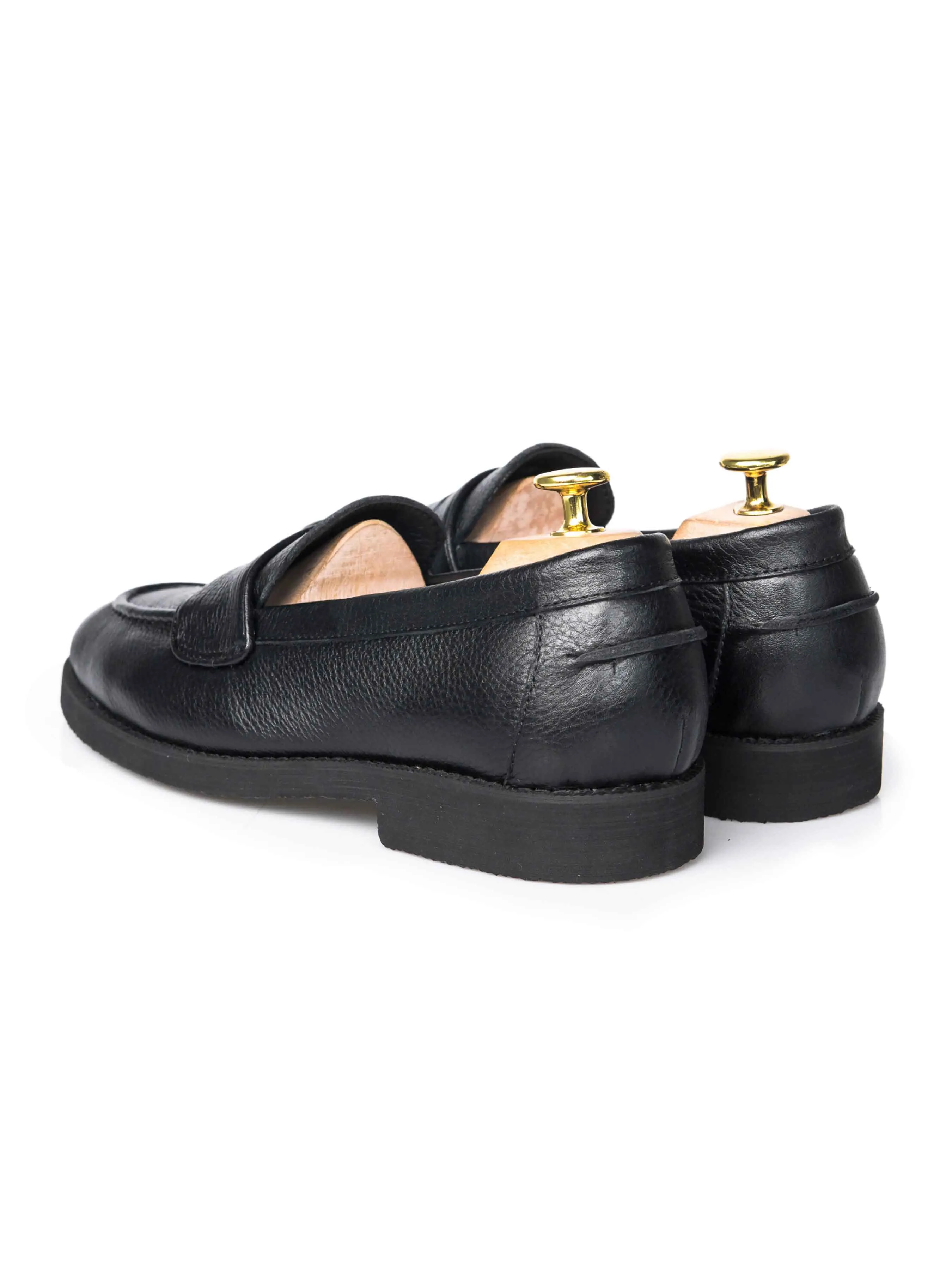 Wayne Penny Loafer - Schwarz Wildleder (Kreppsohle)