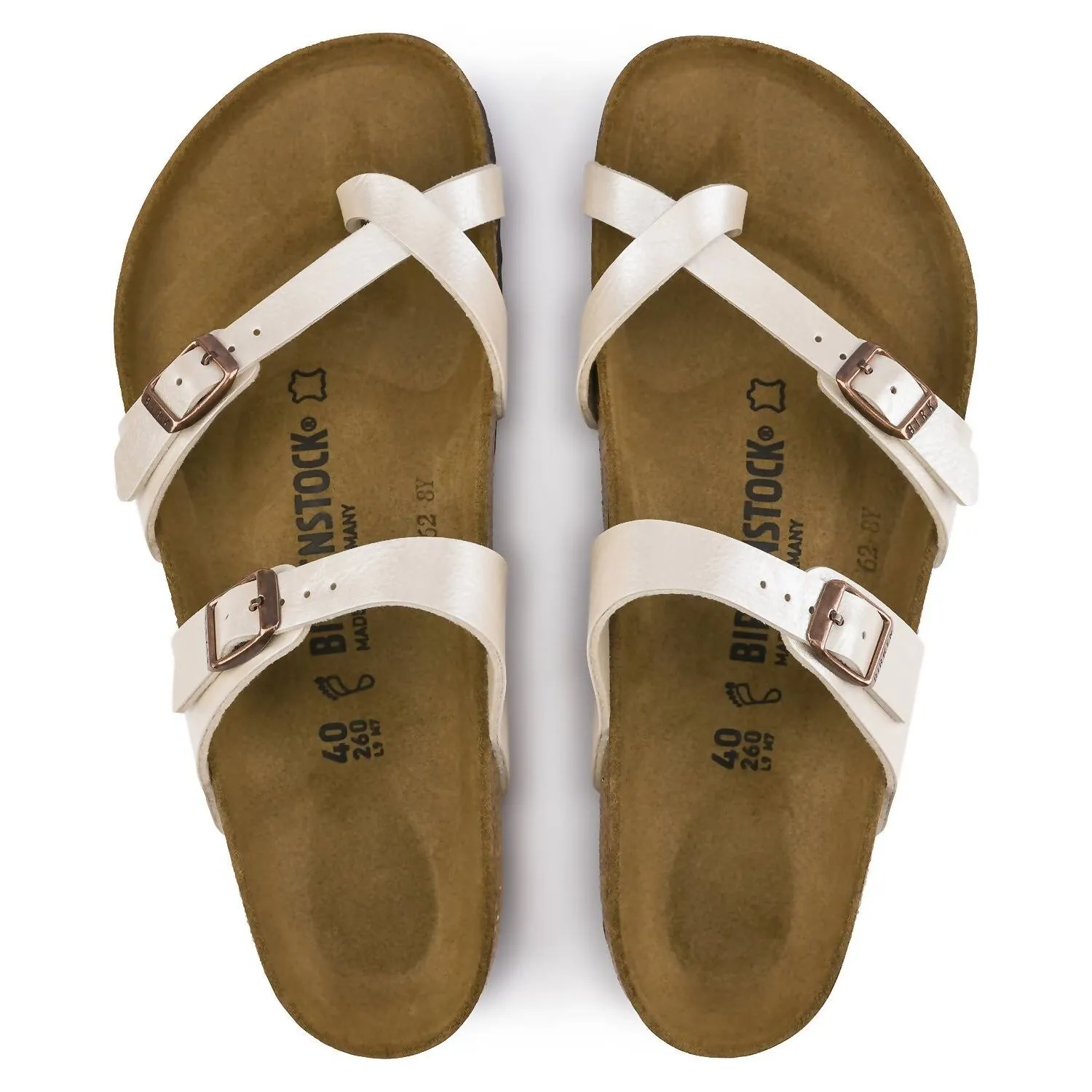 Frauen Mayari Original Fußbett-Sandalen - Regular Fit in Anmutigem Perlmutt