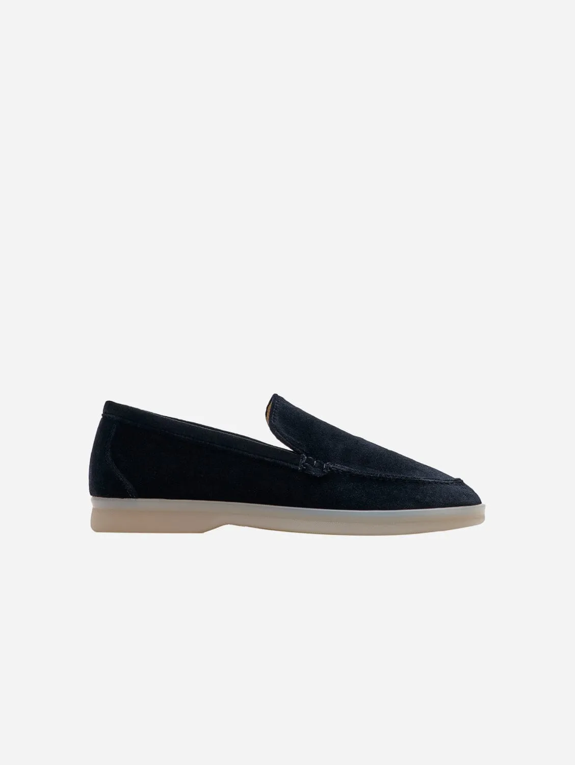 Damen Samt-Vegan-Loafer | Schwarz