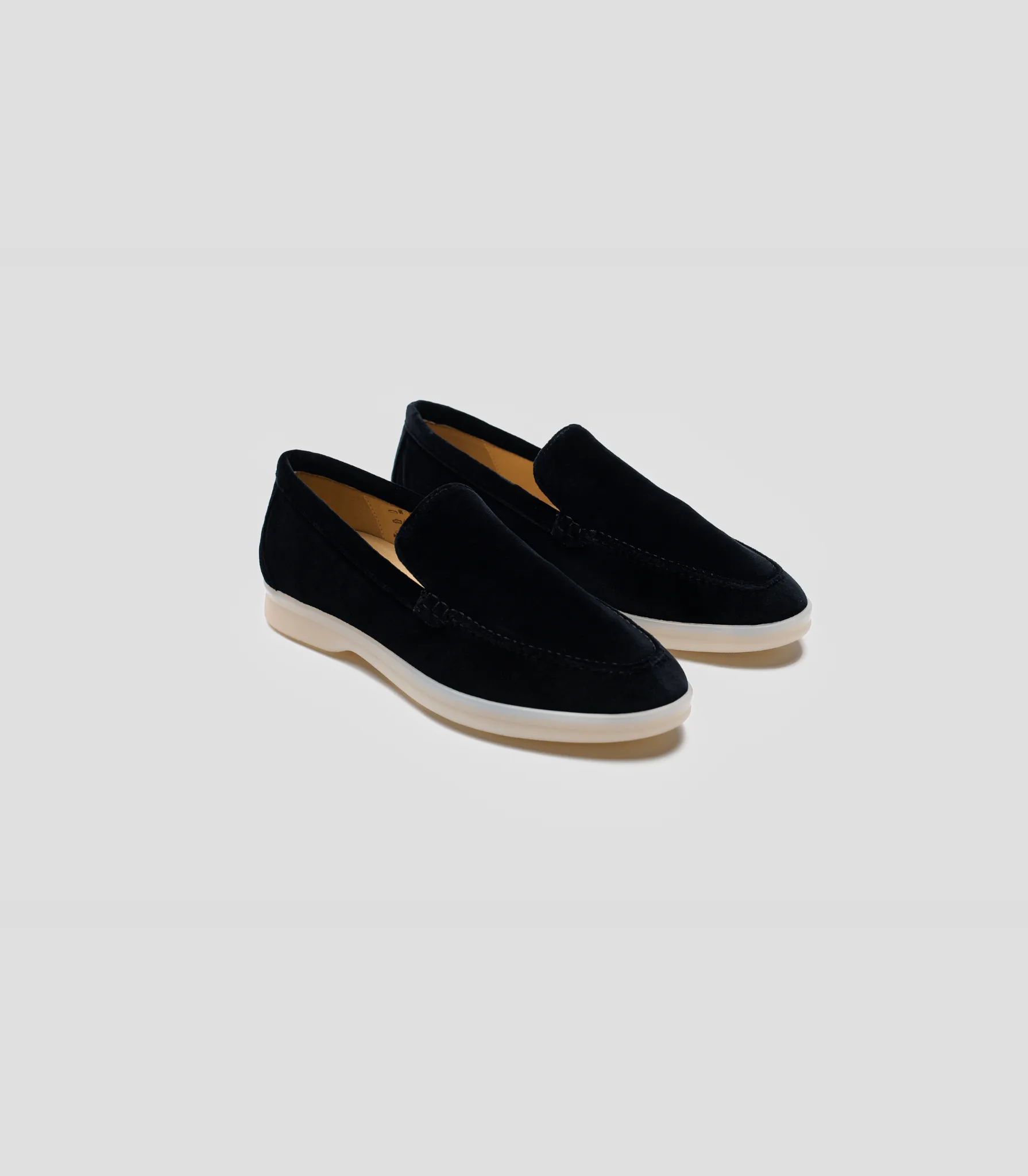 Damen Samt-Vegan-Loafer | Schwarz